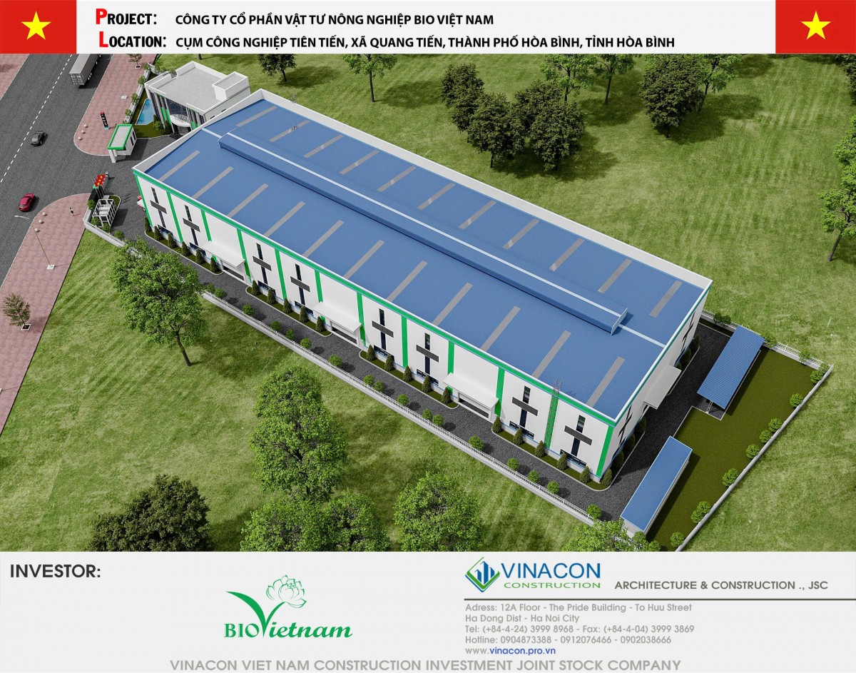 Vinacon ký kết hợp đồng tư vấn thiết kế Nhà máy sản xuất Công ty cổ phần vật tư nông nghiệp ở Hòa Bình