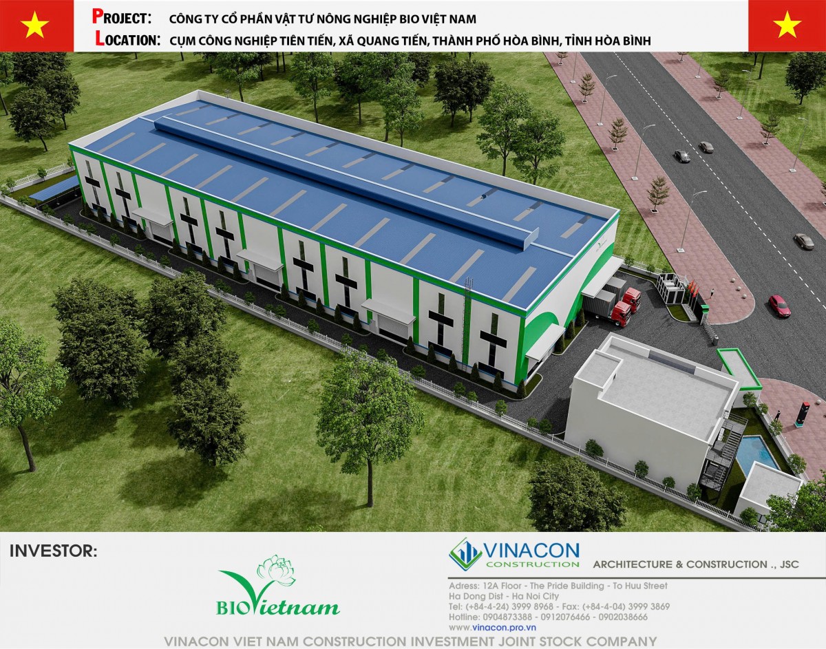 Vinacon ký kết hợp đồng tư vấn thiết kế Nhà máy sản xuất Công ty cổ phần vật tư nông nghiệp ở Hòa Bình