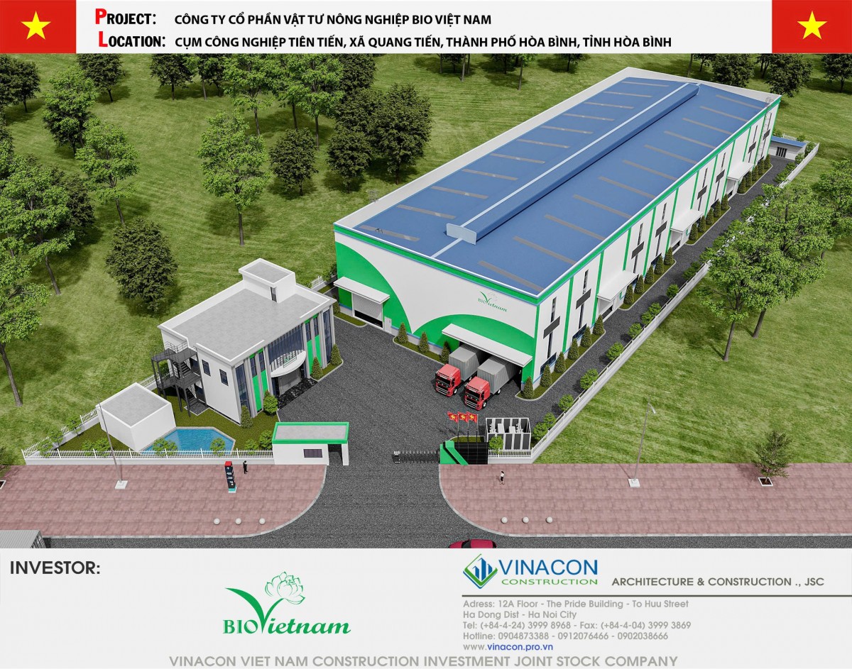 Vinacon ký kết hợp đồng tư vấn thiết kế Nhà máy sản xuất Công ty cổ phần vật tư nông nghiệp ở Hòa Bình