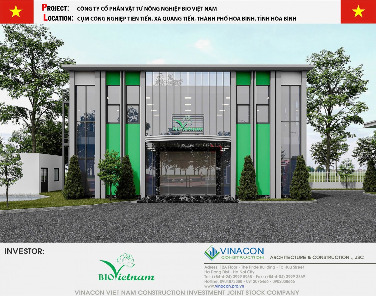 Vinacon ký kết hợp đồng tư vấn thiết kế Nhà máy sản xuất Công ty cổ phần vật tư nông nghiệp ở Hòa Bình