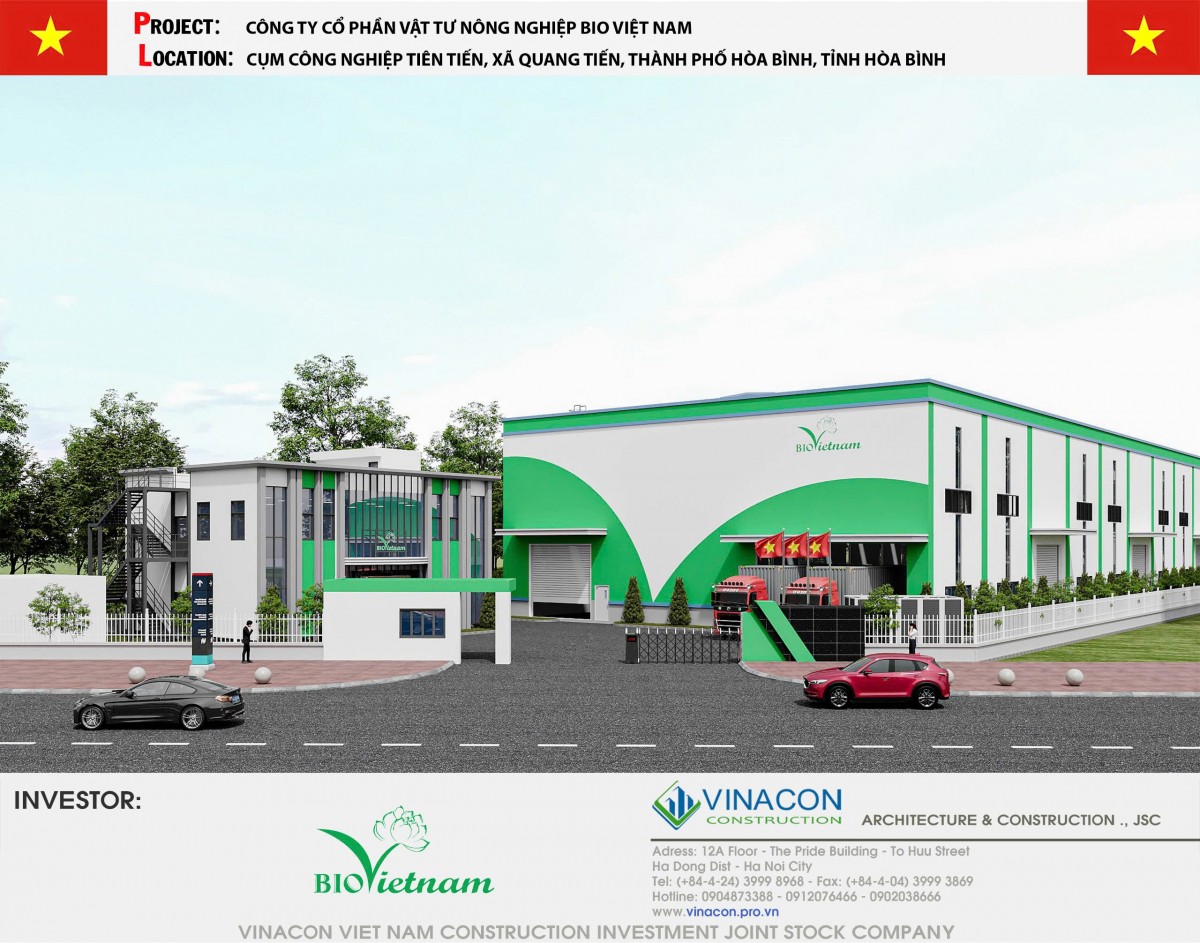Vinacon ký kết hợp đồng tư vấn thiết kế Nhà máy sản xuất Công ty cổ phần vật tư nông nghiệp ở Hòa Bình